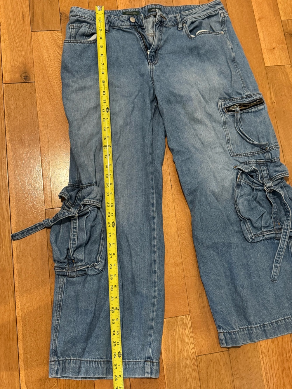 wild fable Light Blue Wide Leg Cargo Jeans - Picture 7 of 11